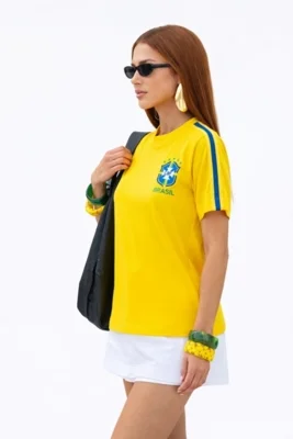 T Shirt D Bell Outlet Fashion Brasil Seleção Amarela