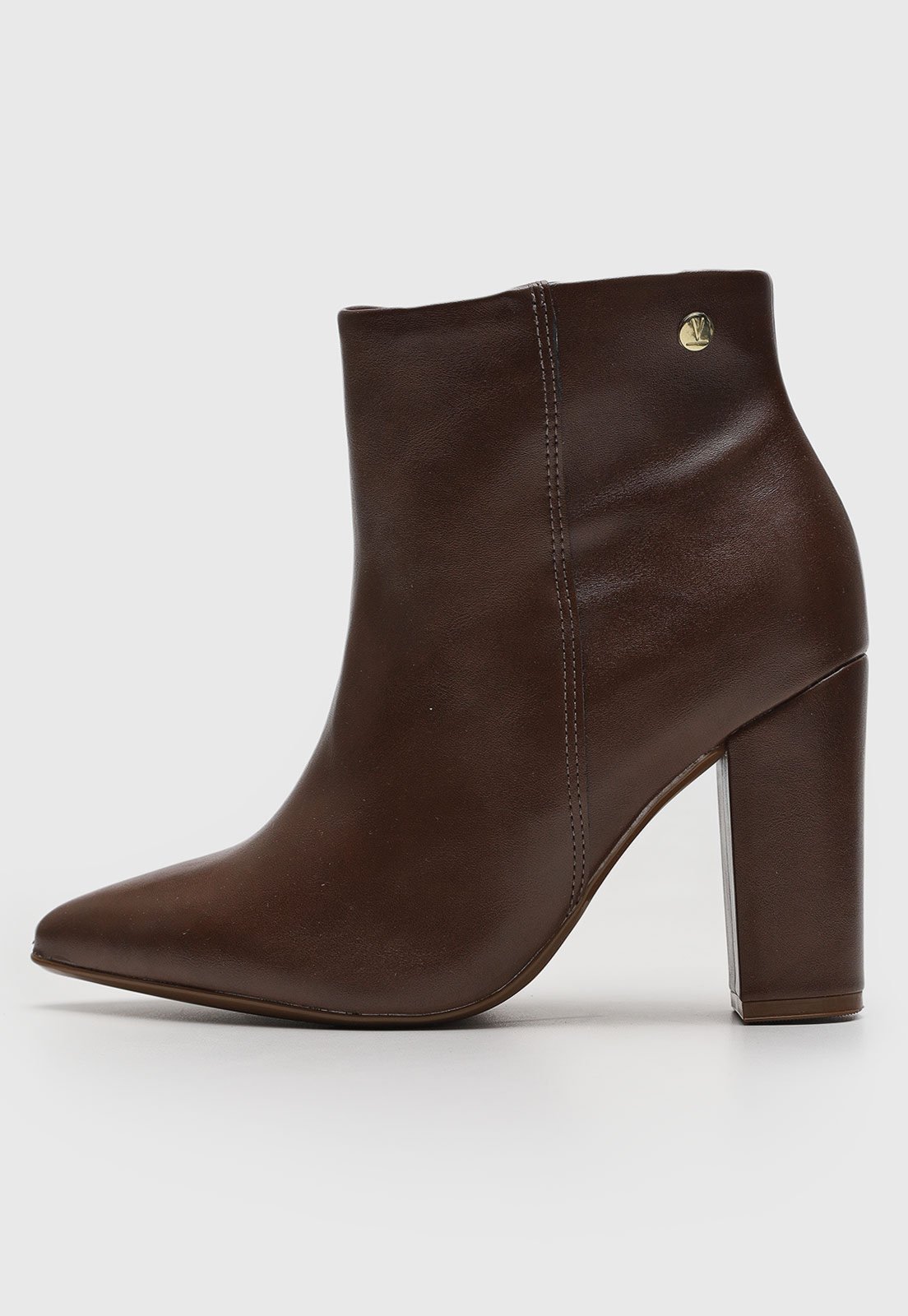 Bota Vizzano Cano Baixo Liso Marrom